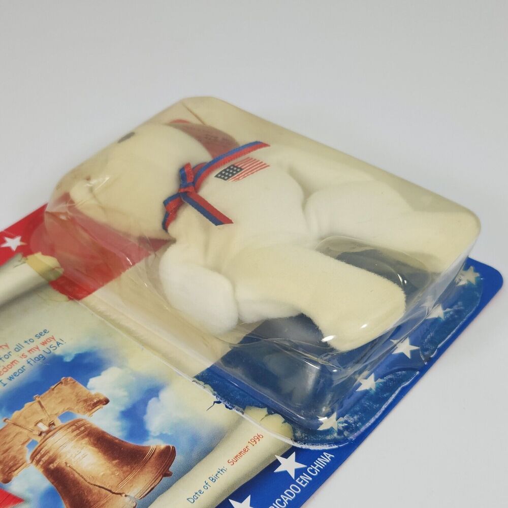 Vtg McDonald's TY Beanie Baby Liberty the Bear 2000 with original packaging - Picture 8 of 9